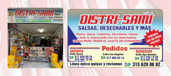Distri Samy, Distribuidora Desechables, Salsas y Más.